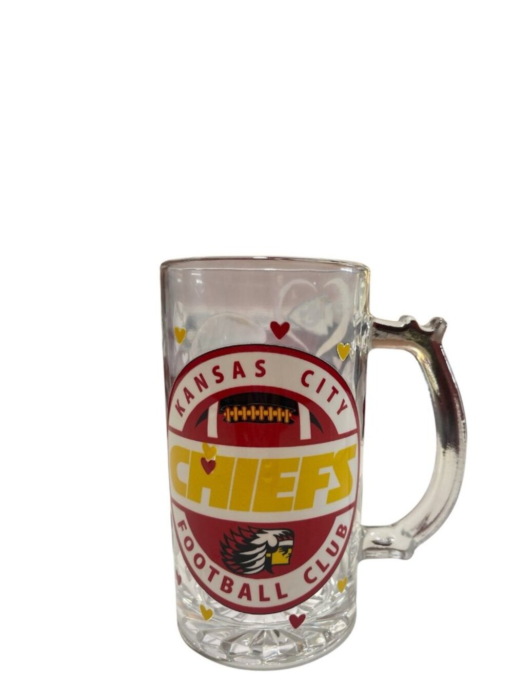 Kansas City Chiefs 20 oz Glass Mug Decorated With A  Durable DTF Transfer Wrap